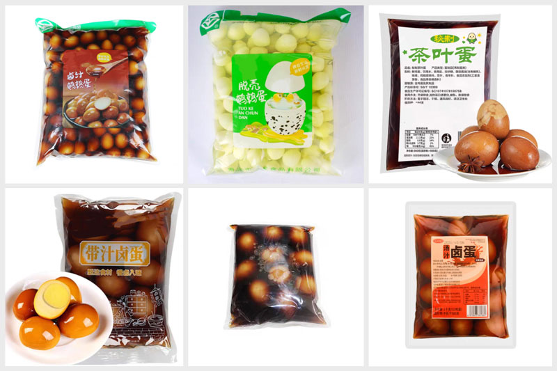 帶湯鹵蛋真空包裝機樣品